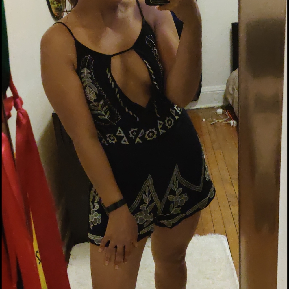 Embroidered Romper